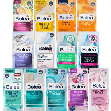 德國 Dm balea 面膜 16ml 鳳梨百香果 蜂蜜牛奶 蘆薈黃瓜  漿果 茶樹 保濕 滋養面膜 附發票 現貨 全館499超取免運｜滿額領券最高現折$200⚡保養 美妝 品牌香氛 【心心哈德】