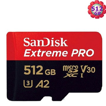 SanDisk 512GB 512G microSD【200MB/s Extreme Pro】microSDXC micro SD SDXC 4K U3 A2 V30手機記憶卡｜滿額領券最高現折$220