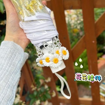 桃園出貨✨可愛碎花便攜透明傘卡通網紅貓咪摺疊加厚晴雨全自動兩用可愛學生