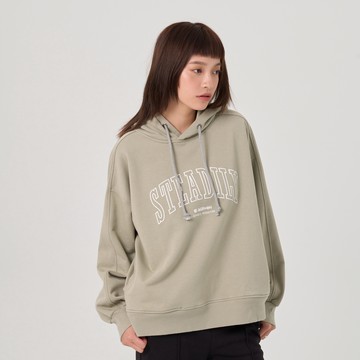 【ERSS】女裝 長袖上衣 連帽上衣 寬鬆長T 運動風 寬鬆 美式女孩 灰綠【K60251】