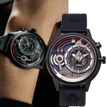 THE ELECTRICIANZ  Steel Dark Z 45mm 獨家電路發光手錶-ZZ-A3C/05-CRD