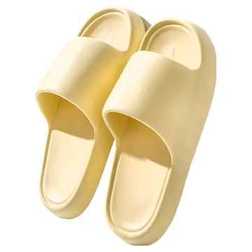 AHOYE EVA踩屎感加厚氣墊拖鞋  36-37  奶油黃