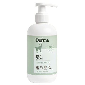 Derma 寶寶有機滋潤護膚霜 含蘆薈乳油木果油 適用新生兒及敏感肌 Ecocert/北歐白天鵝認證  250ml  1瓶