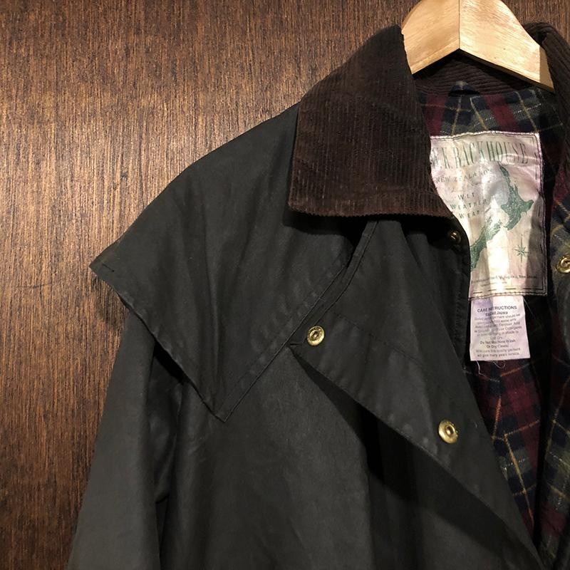 Backhouse Barbour Oild Cotton Stockman's Riding Coat Black バック