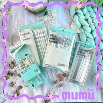 【mumu hoi】韓國刷具 fillimilli 帆布迷你五件組 刷具組 眼影刷具組 拇指粉撲 唇刷 旅行刷具