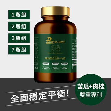 【福利品】專利苦瓜胜肽＋肉桂萃取（60顆）【1盒／2盒／3盒 優惠組】（最短效期：2025年9月）