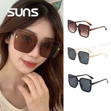 【SUNS】韓版時尚大框墨鏡 ins韓妞必備款眼鏡 歐美款  輕量材質 配戴舒適 S17