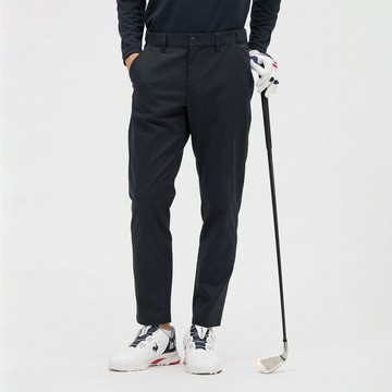 男款深藍色經典多口袋設計長褲