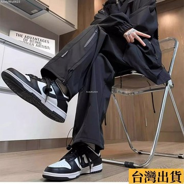 🌈台倉出庫🌈 防水衝鋒褲夏天男士工裝褲2025新款寬鬆美式直筒運動休閒褲子