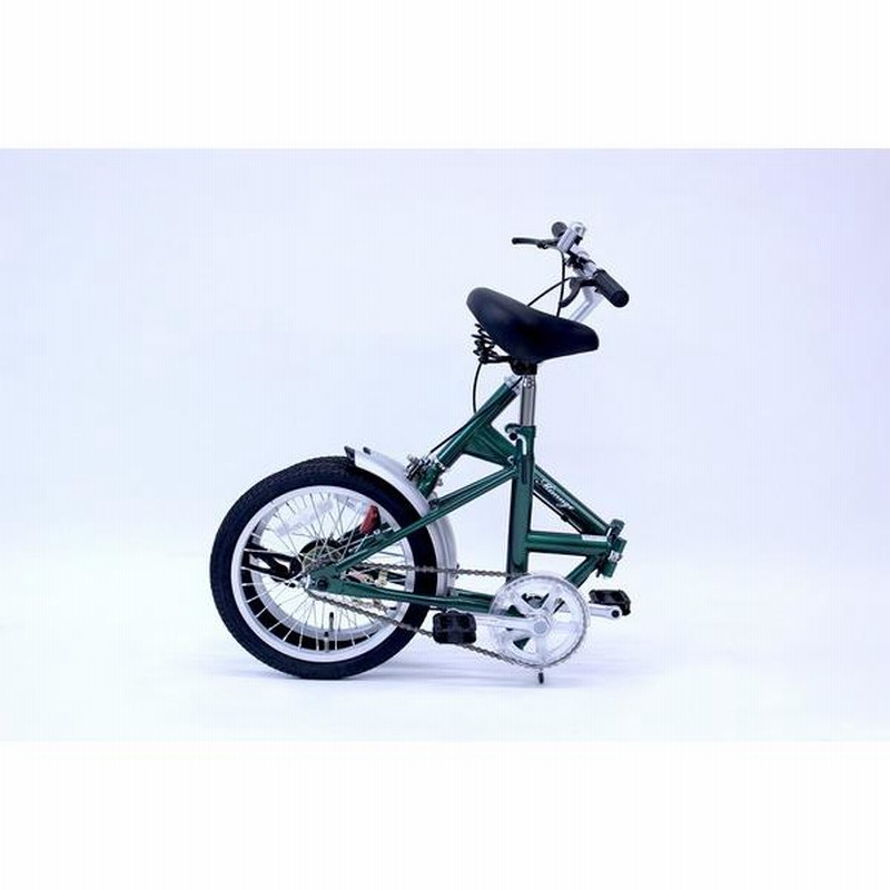 折りたたみ自転車 Classic Mimugo FDB16G/16インチ/グリーン/緑/泥除け