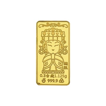 Jove gold 平安媽祖黃金條塊 - 0.3台錢(金重三分)