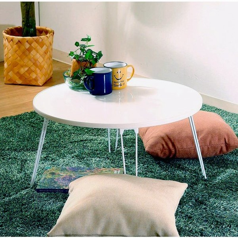 センターテーブル ローテーブル おしゃれ 北欧 木製テーブル 安い 一人暮らし 折りたたみ 丸 ホワイト 白 リビングテーブル 通販 Lineポイント最大0 5 Get Lineショッピング