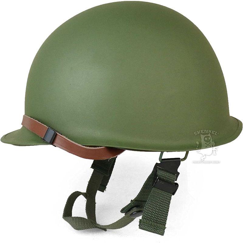 アメリカ軍 M-1 スチールヘルメット (スチールシェル プラスチックライナー) OD レプリカ