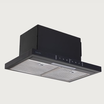 櫻花 揮手智控半隱藏式除油煙機 60CM 烤漆黑色 R609