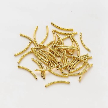 遇見～14K保色配件 14k 保色 銀管 手作配件 串珠配件 材料 diy 鏤空管 車花管 彎管 銀管