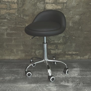 GAGU FEELING 帽型五爪附輪椅凳  黑色  1個