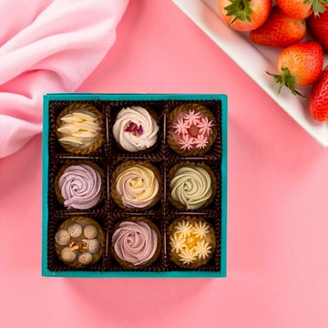 《🚚快速出貨》【我願堂】暢銷冠軍  花漾協奏曲 法式造型塔禮盒（9入） 荔枝玫瑰/咖啡/芒果/草莓塔    天蠍座  生日禮物  推薦