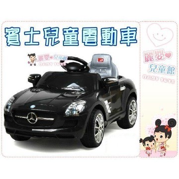 麗嬰兒童玩具館～賓士原廠授權-兒童電動車(紅色/黑色).可外接MP3.附遙控器