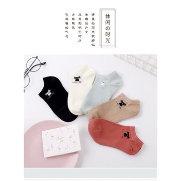 短襪女夏薄款純棉淺口潮ins船襪貓咪可愛日系低幫透氣學生襪子女