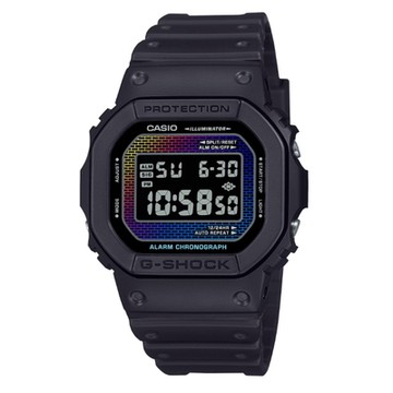 CASIO卡西歐  G-SHOCK 絢麗繽紛 彩虹轉牆 經典方型 DW-5600RW-1_42.8mm