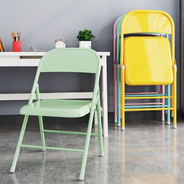 折疊椅子家用餐椅便攜網紅拍照臥室靠背椅宿舍簡易凳子鐵藝辦公椅