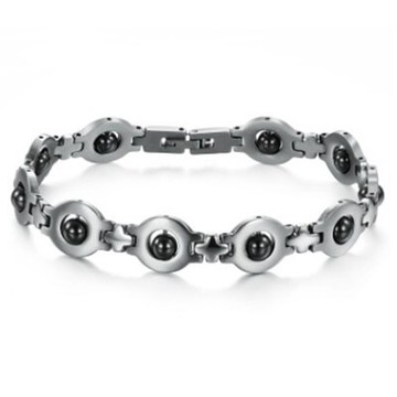 鈦鋼手鍊-經典流行簡約磁石情人節生日禮物男配件73cp138【獨家進口】【米蘭精品】