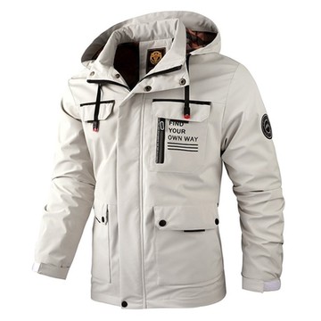 [巴黎精品] 衝鋒衣防風外套-連帽帥氣防水修身男夾克4色a1fa9