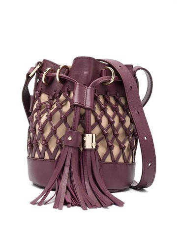 See by Chloé - logo-debossed leather bucket bag - women - Calf Leather/Cotton - One Size - Purple