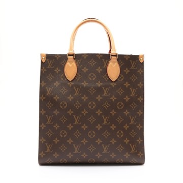 LOUIS VUITTON LV 路易威登 Sac Plat PM 手提包 棕色 原花帆布 缺背帶 M46263 【二手名牌BRAND OFF】