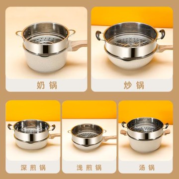 麥飯石鍋具套裝不粘鍋炒鍋煎鍋廚房套件全套組合家用鍋套裝