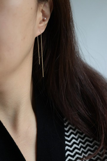 14K Chain Type Long Earring 方鍊型長耳環