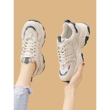 品牌真皮小白鞋女2025新款秋冬爆款旅游運動休閑鞋厚底軟底老爹鞋