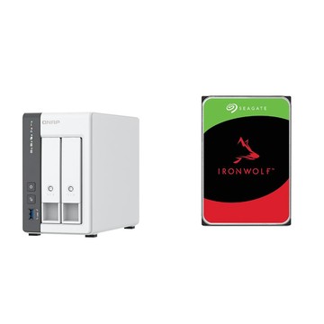 QNAP 〈鈔省價〉TS-216G NAS+Seagate 那嘶狼 10TB NAS硬碟(X2)