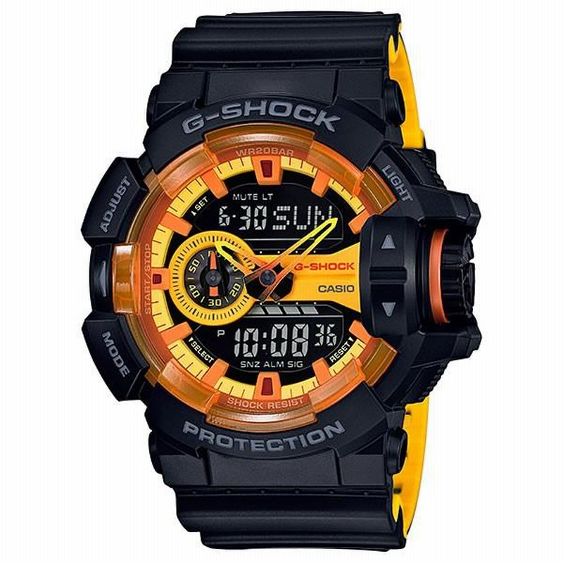 CASIO カシオ G-SHOCK Gショック 多機能 GA-400BY-1AJF 国内正規品 アナログ デジタル メンズ 腕時計 ウォッチ 黒  ブラック 黄色 イエロー ウレタン バンド | LINEショッピング