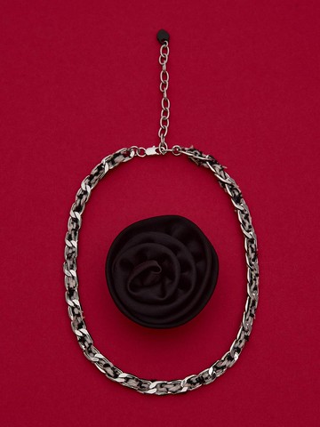 Tweed Chain Necklace