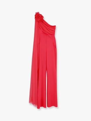 Taki illusion stretch jersey jumpsuit with voile detail - CHIARA BONI - gender_Woman