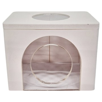 GEX 愛鼠小白屋 小動物用 尺寸8.5*10*8.5cm  白色  1個