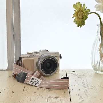 【2.5cm 寬】可調式長度相機背帶 / 歐陸條紋款