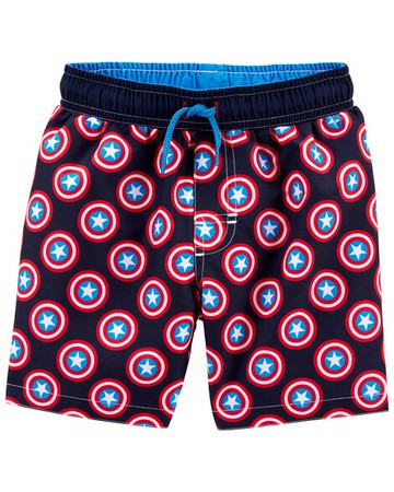 Toddler Captain America Swim Trunks