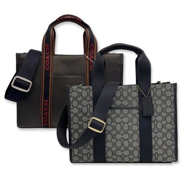 【COACH】經典LOGO手提斜背兩用琴譜大方包(大款/均一價)