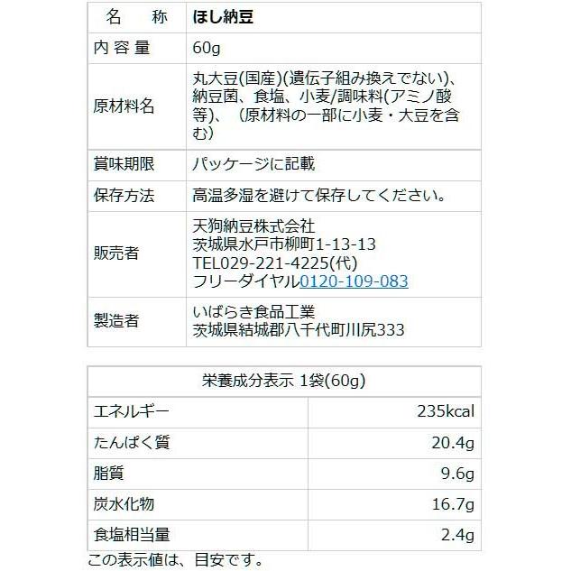 国産大豆ほし納豆60ｇ入り　〜創業100年 水戸納豆の老舗「水戸元祖 天狗納豆」〜