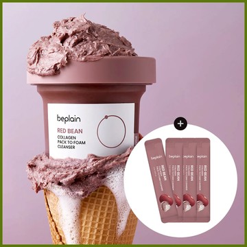 beplain Red Bean Collagen Pack To Foam Cleanser 100ml Set (+5ml*4ea)