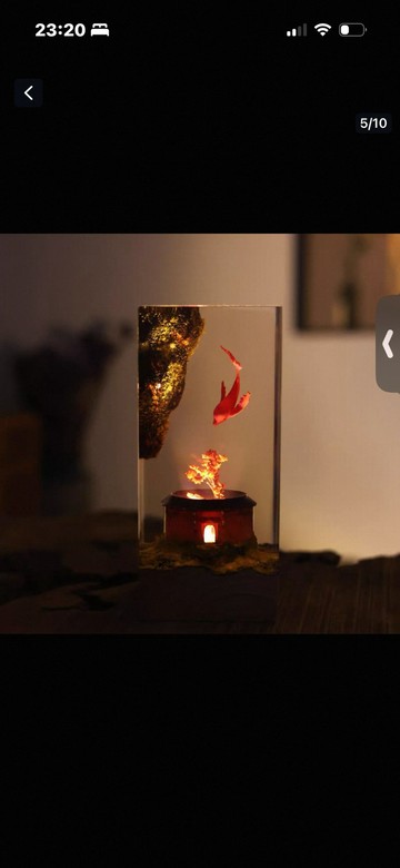 國風文創禮品【鯤】大魚海棠 創意裝飾擺件樹脂夜燈