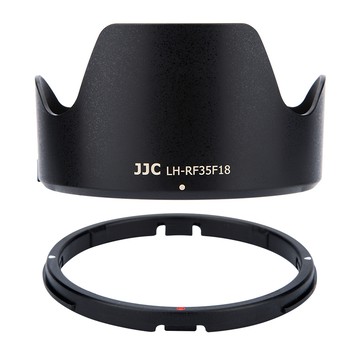 JJC (升級版/可倒扣反裝)佳能副廠相容Canon原廠EW-52遮光罩LH-RF35F18適RF 35 mm F/1.8 IS STM MACRO