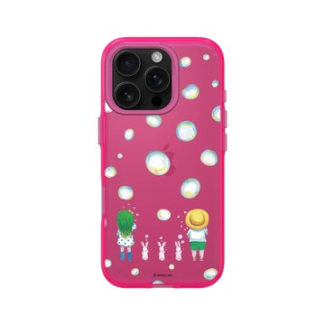 iPhone 16 Pro Clear 粉漾桃 - 幾米 Jimmy Liao - 兔子系列-歡樂時光