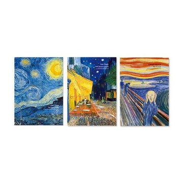 名畫系列 橫線定頁筆記 16K-星夜 墊腳石購物網