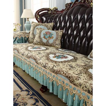 新款歐式沙發墊真皮沙發專用套罩高檔坐墊四季通用座墊防滑蓋布巾