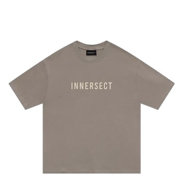 EDC INNERSECT FOG JERRY LORENZ RECYCLING LOGO TEE LIGHT BROWN
