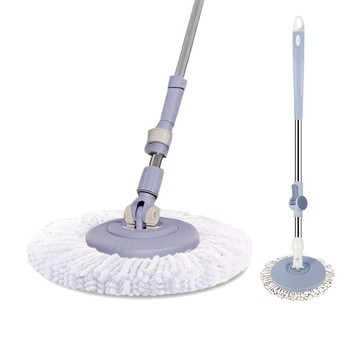 手壓式拖把架 超細纖維拖布 免腳踩 伸縮拖把 家用清潔 免彎腰 手壓拖把 可旋轉 沙發底清潔 小麥購物 【C314】