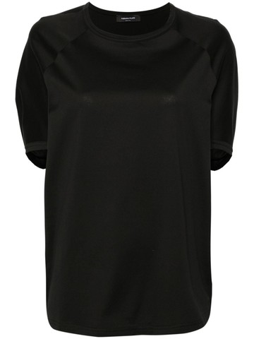 Fabiana Filippi - bat-wings cotton T-shirt - women - Cotton - L - Black